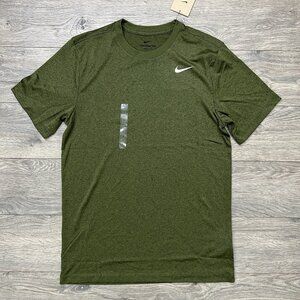 Nike Training T Shirt Size Small Mens Green Dri Fit Running Gym Short Sleeve